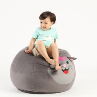 Mobilier d'intérieur direct d'usine salon forme animale mignon pouf chaise enfants paresseux canapé doux confortable pouf pour enfant