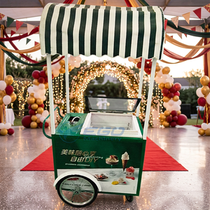 Ego Dessert Snack Food Truck Trailer Street Mobile Coffee Juice Bar Crepe Ice Cream Bubble Tea Electric Q235B Steel Deep Freezer - Product Image 1