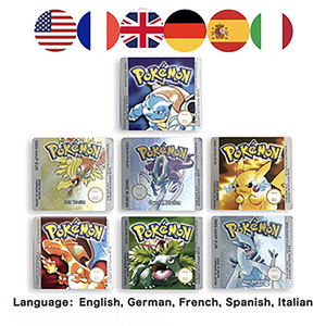 Glitter-Label USA NOE FRA ESP ITA EUR Cartucho de Juego con Cable de Alta Calidad en Cristal/Plata/Oro/Rojo/Azul/Amarillo, Material ABS - Product Image 1