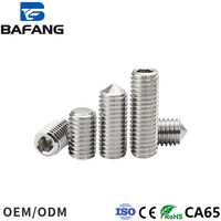 Vis sans tête à six pans creux en acier inoxydable 304 DIN913, M2, M2.5, M3, M6, M8, M10, M20, métriques, à pointe conique, pour usine
