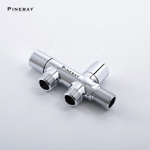 PINEBAY высококачественный 1/2 латунный поворотный угловой клапан для холодной воды хромированный аксессуар для ванной комнаты высокого давления OEM настраиваемый - Product Image 2
