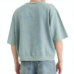 High Demand Oversized Men Streetwear T-Shirt 100% Cotton Heavyweight 250g Quick Dry Regular Fit Acid Wash T Shirt - Product Image 2