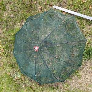 Parte superior derecha FN001 Trampa plegable para camarones y peces Red de pesca plegable verde Trampa para cangrejos - Product Image 2