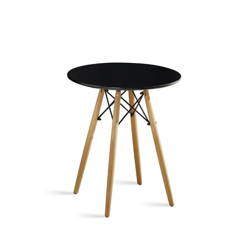Оптовая Продажа с фабрики обеденный стол Nordic небольшой круглый стол МДФ Ресторан обеденный стол с деревянными ножками