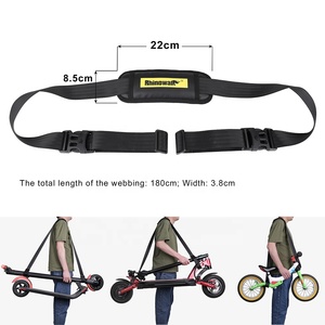 Correa de Hombro Portátil de Poliéster Rhinowalk para Patinetes Eléctricos, Bicicletas, Skateboards, Monopatines y Bicicletas Eléctricas, Negra, Plegable en Bolsa OPP - Product Image 6