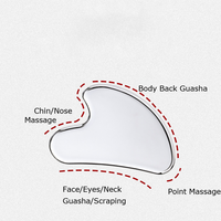 Peut faire votre LOGO forme de coeur 304 acier inoxydable Gua Sha conseil grattage du visage corps Guasha visage outil de Massage