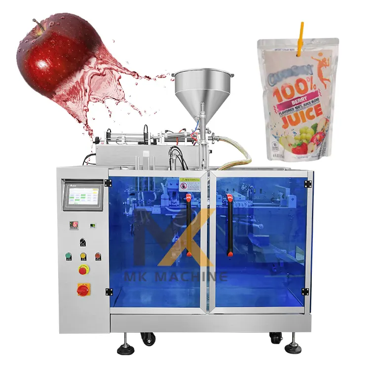 High speed automatic doypack pouch liquid milk and yogurt packaging machines for apple juice