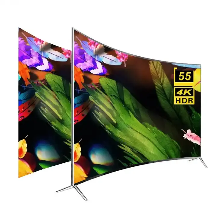 Kavisli akıllı TV 4K büyük ekran Ultra HD LED akıllı TV 55 inç Wifi teknolojisi LCD Q hiçbir Hd araba kapı Led ışık HDTV şimdi Tv İtalya gökyüzü