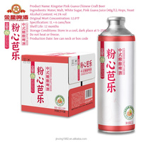 Kingstar 1L Guava Chinese Craft Ale Beer Aluminium Can & Bottle 6-Pack Fermentation Raffinée Goût Naturel 4.1% ABV Légère