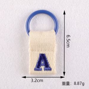 Nouveau lanière coréenne couleur macaron avec 26 lettres anglaises en métal, impression numérique, porte-clés DIY, pendentif de sac - Product Image 5