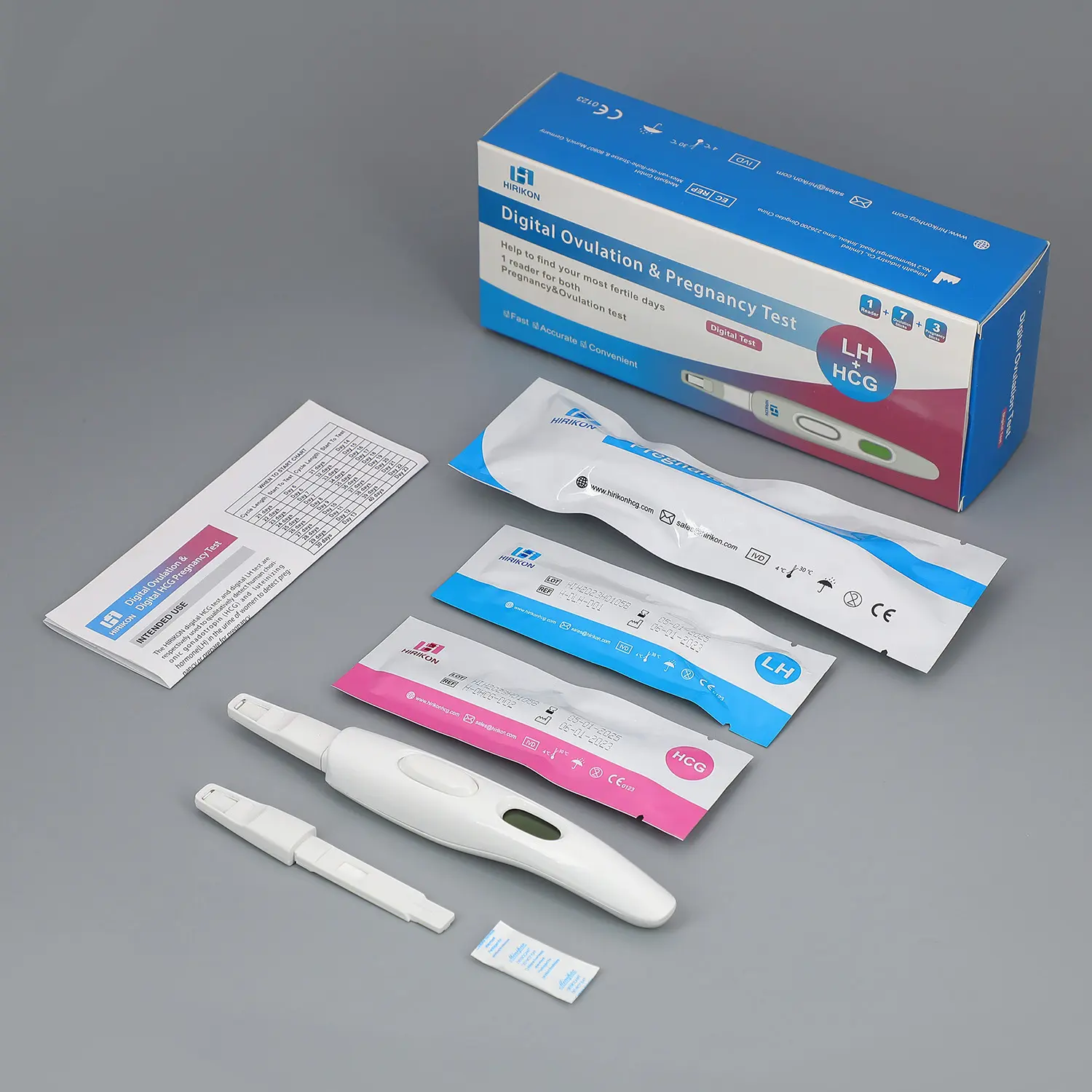 Uso familiar Embarazo HCG Prueba Método de oro coloidal Un paso Alta sensibilidad HCG Prueba Pluma HCG Kit de prueba rápida HCG