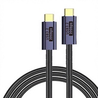 Cable de Datos USB-C a USB-C de 140W con Cubierta de Nailon Trenzado y Aleación de Aluminio, Carga Rápida de 5A, 1m, para Teléfono Móvil y Automóvil