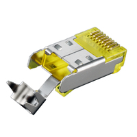 Câble réseau STP SFTP de haute qualité 8P8C prise modulaire RJ45 connecteur de tête de cristal industriel allemand blindé avec soulagement de la tension