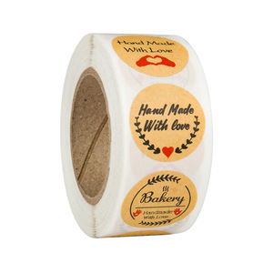 Thấp moq tùy chỉnh không thấm nước dính tự nhiên kraft giấy Stickers-sôi động in nhãn cho <span class=keywords><strong>handmade</strong></span> thủ công mỹ nghệ chai nước giải khát Quà Tặng - Product Image 2