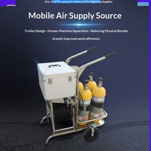 Equipo de Respiración de Alta Presión Montado en Carro Móvil con Tubo Largo, con 2 o 4 Cilindros de Gas y una Máscara Facial de Acero Inoxidable. - Product Image 4