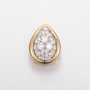 Collier pendentif personnalisé en or jaune massif 14 carats avec diamant de laboratoire taille poire de 1,03 ct |   Diamant solitaire de laboratoire taille poire - Product Image 1