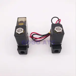 Yüksek kalite 2 yollu pnömatik plastik mini solenoid vana 2P025-06/08 Port 1/8 1/4 NPT 110V 220V NBR tel kurşun tipi elektrik kontrol vanası