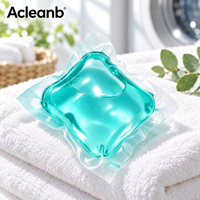 Capsules de lessive à chambre unique de 8g, emballage en pot plastique, fourniture OEM sous marque privée pour les marques de produits de lavage domestique