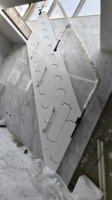 Maßgefertigte Wandmontierte Klappbare Treppe mit Metallrahmen, Aufklappbare Wandtreppe mit Rutschfesten Stufen für Beengen Platzverhältnisse in Villen und Doppelhaushäusern