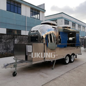 480x210cm (15 '9 "X 6' 11") barbacoa <span class=keywords><strong>pollo</strong></span> frito patatas fritas hamburguesa 1960s estilo remolque de comida de acero inoxidable - Product Image 5