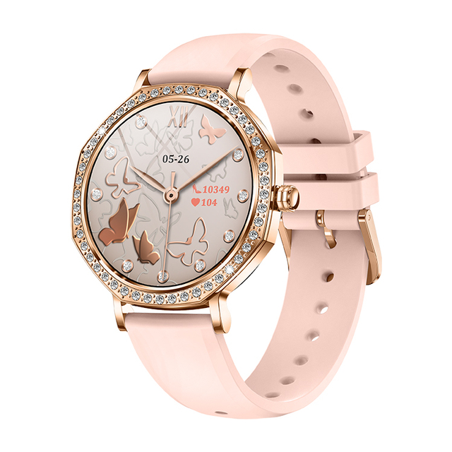 2026 KC98 Ladies Diamond Smart Watch 1.32" AMOLED, AI Voice, GPT, BT Call, Heart Rate/Sleep Monitor, IP68, 145mAh, DAFIT App