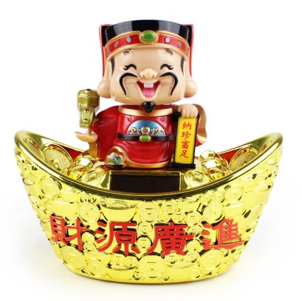 Благосостояние встряхнуть голова притягивать открытие Новогодний подарок Креативный автомобильный Декор счастливая Солнечная пять направлений Бог богатства Будда