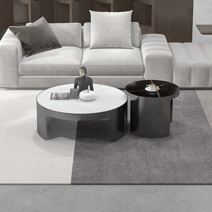 Ensemble de tables basses modernes imbriquées Table de loisirs à pieds ronde en pierre frittée Mobilier de maison en métal 1 pièce Mobilier de salon - Product Image 5