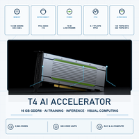 Carte graphique T4 16 Go pour l'apprentissage profond IA, l'inférence, le rendu d'intelligence artificielle et le calcul visuel