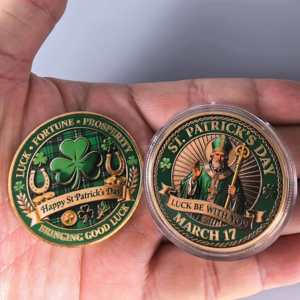 Venta al por Mayor de Monedas Conmemorativas 3D del Día de San Patricio, Trébol de la Suerte, Recuerdo Coleccionable, Regalo - Product Image 5