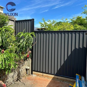 Clôture de <span class=keywords><strong>jardin</strong></span> extérieure de fabrication australienne Clôture en tô<span class=keywords><strong>le</strong></span> noire enduite de poudre de métal <span class=keywords><strong>GAI</strong></span> Clôture Colorbond résistante aux termites et ignifuge - Product Image 1