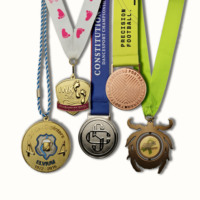 Médaille de natation en aluminium à sérigraphie, forme unique, design varié, personnalisable, parfaite pour la vente chaude
