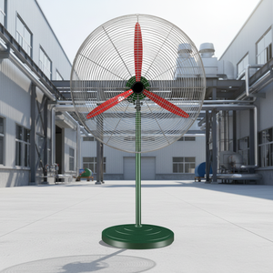 Ventilador Industrial de Pie para Exteriores de 30 Pulgadas, Resistente, con Aspas de Aluminio, Marco de Hierro Fundido y 3 Velocidades - Product Image 6