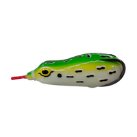 LUTAC Appât souple Flottant Topwater pêche grenouille leurre natation appât avec double hameçon matériel de pêche tête de serpent corps creux 70mm15g