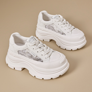 Zapatos de Mujer con Suela Suave y Cómoda, Plataforma para Aumentar la Estatura, Zapatillas Blancas Transpirables de Malla para Verano 2026 - Product Image 5