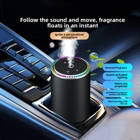 Nouveau diffuseur d'arômes intelligent pour voiture New Star Top Metal avec parfum léger et éclairage d'ambiance, capacité 25-50 ml, à fixer sur le siège