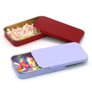 XPD Slide Tin Case For Usb Herbs Breath Mint Chewing Gum Eyebrow Gel Beard Balm Solid Cologne Storage Tin With Slide Top Lid