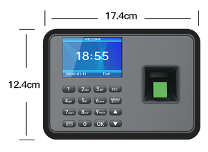 Dispositivo di Rilevazione <span class=keywords><strong>Presenze</strong></span> - Lettore Biometrico di Impronte Digitali con Software per Registrazione Orario Dipendenti, Controllo Accessi e Uso Ufficio - Product Image 2