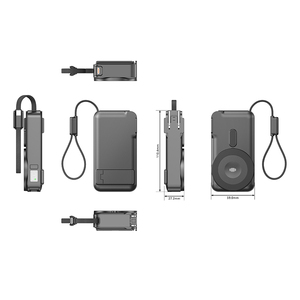 Cargador Portátil de 10000 mAh, Carga Rápida Inalámbrica, Banco de Energía Magnético USB con Cables Integrados para Teléfono y <span class=keywords><strong>Reloj</strong></span> - Product Image 3