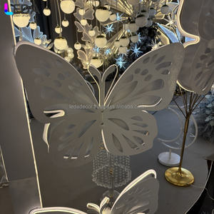 LEDA Produit personnalisé Décoration de mariage Toile de fond pour événement Scène Butterfly Stand Flower Stand for Wedding - Product Image 3