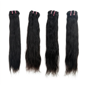 ผมแท้ TRP HAIR EXPORT 100% ผมอินเดียแท้แบบเรมี่  แบบตรงหยักศก 18 นิ้ว สีดำธรรมชาติ  ต่อผมคุณภาพสูง  แบบถักสองชั้นด้วยเครื่องจักร - Product Image 1