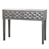 Table console classique en bois à 3 tiroirs avec étagère