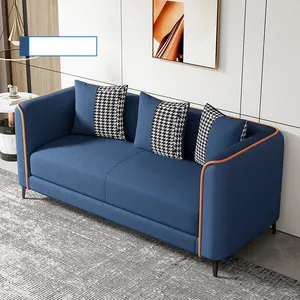 Nordic Small Sofa Living Room Simple Technology Cloth Reception Sofa Rental Apartment Bedroom Sofa