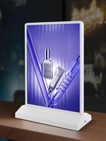 Boîte à lumière LED A4 rechargeable Présentoir publicitaire intérieur double face avec alimentation par batterie externe