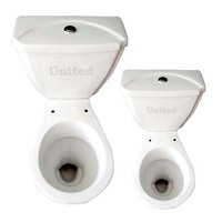 Inodoro de Cerámica Irani de Dos Piezas con Sifón S o P, Sanitario con Sistema de Doble Descarga, Tapa Suave y Bidé
