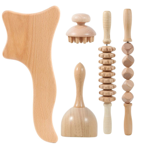 Massaggiatore 3-in-1 per <span class=keywords><strong>Scolpire</strong></span> il Corpo e Drenaggio Linfatico, Kit per Madroterapia, Strumenti per Massaggio in Legno con Supporto a Parete - Product Image 4