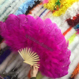 Abanico de plumas de avestruz grande blanco para mujer, espectáculo de disfraces, fiesta de té, suministro de vacaciones, baile, decoración nupcial, boda, accesorio para sesión de fotos - Product Image 4