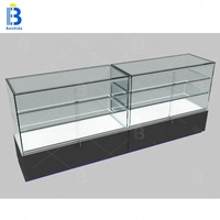 Vitrine de présentation en verre sur mesure avec éclairage LED, durable et étanche, vente directe d'usine pour les magasins de tabac