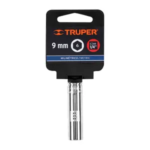 Truper 6 Unidades De Dado Largo De 9 mm Con 6 Puntas Cuadro 1/4 'Caja De Socket De Alta Calidad - Product Image 4