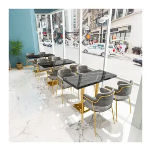 Combinaison table et chaise de stand de luxe léger café restaurant simple café restaurant commercial