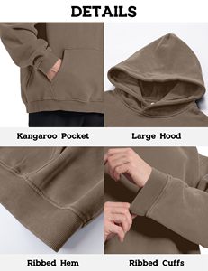 Sudadera con Capucha Extra Grande de Alta Calidad, 500 GSM, Algodón Grueso, Lisa, Unisex, con Logotipo Personalizado, Sudadera de Felpa Francesa para Hombre - Product Image 4